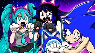 SAD CAT DANCE MEME SONIC GIRLS | The Sonic Tapes Animation | Miku Sonic,Miss Circle Sonic