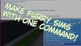 I made The Sims 4 Furry Mod Easier! [READ DESCRIPTION]