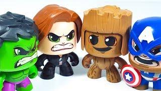 Mighty Muggs 4 Juguetes Cabezones De Los Vengadores