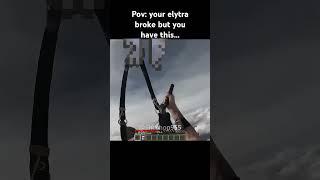 When you break your elytra Minecraft meme #minecraft #minecraftmeme #shorts