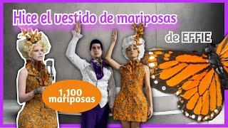 Hice el vestido de EFFIE de MARIPOSAS | Los juegos del hambre | Valeria Villalobos