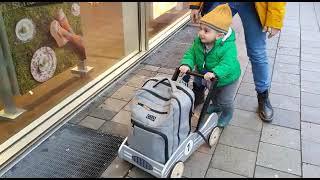 Simon is happy baby first time walking on street (Simon)#baby#Simon