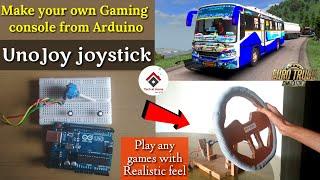 Arduino UnoJoy Steering Wheel | Gaming steering wheel with Arduino Uno[Steering+Pedals]-ETS2Gameplay