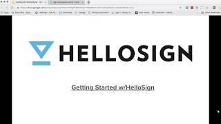 Getting Started w/HelloSign