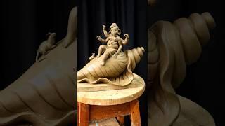 Ganesh ji ki murti making on shankha with clay