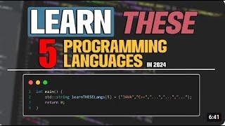 Top 5 Programming Languages to Learn in 2024