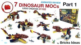 Lego MOC Dinosaurs - Part 1 - Animated Alternative models from Lego Creator 31102 3in1 Fire Dragon