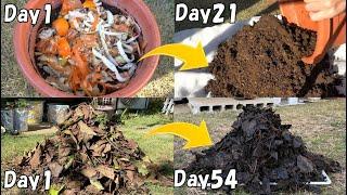 Don't throw away kitchen waste or fallen leaves! You can easily reuse soil or make leaf mold.