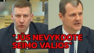 Simonas Kairys: "JŪS NEVYKDOTE SEIMO VALIOS" 