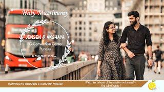 JENSEN & AKSHAYA I WEDDING LIVE STREAMING ON LEMON TV I 23/11/2023 I 10:30AM