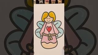 Let’s colour a cute angel  #coloring #coloringcommunity #coloringchannel #art