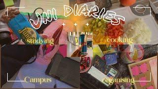 #weeklyvlog : Uni Diaries | studying at campus | meal prep | stationery shopping & more | 