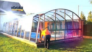 Высокий раздвижной павильон для бассейна модель CARAT XL