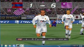 Winning Eleven 2002 Playstation 1, Real Madrid vs Barcelona (Roberto Carlos as a striker )