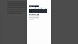 responsive typography #html #css