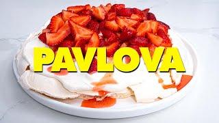 Sweetest Meringue Cake - Strawberry Pavlova Cake!