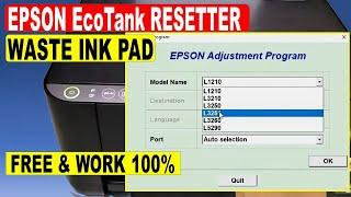 Epson l3250 Resetter Download | Epson L3250 ink pad RESET