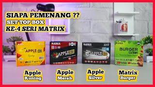 Ini 4 Varian Terlaris!!! Set Top Box TV Digital DVB-T2 Matrix Apple Red vs Silver vs Yellow vs Green