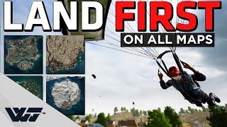 HOW TO LAND FIRST - On ALL Maps - Easy method - PUBG