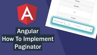 Angular - How To Implement Paginator (Angular Material)