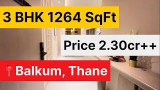 Book your own spacious 3 bhk with 2 balconies in Balkum, Thane west. To know more call 9820284435