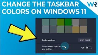 How to change the Taskbar color in Windows 11