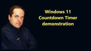 Windows 11 Countdown Timer demonstration