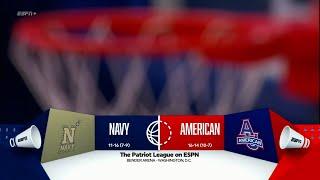 Highlights: Navy Men's Basketball vs. American (3/2/24)