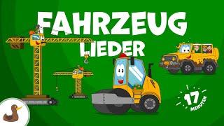  Fahrzeuglieder-Mix: Walze, Kran, Zug, Boot, Jeep | Bagger Mats & Freunde | Sing Kinderlieder