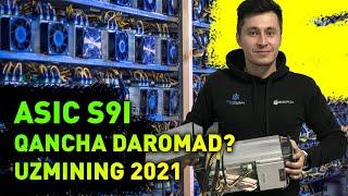 uz bitcoin mining ASIC s9 Yanvar 2021 qancha daromad $ qanday pul ishlash?