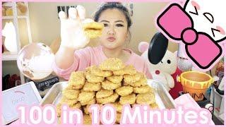 100 CHICKEN NUGGETS in 10 MINUTES CHALLENGE!!