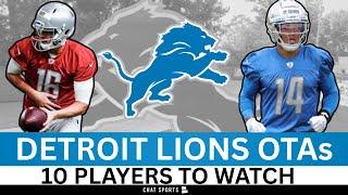 Detroit Lions OTAs: Top 10 Players To Watch Ft. Jared Goff, Isaac TeSlaa, Jameson Williams