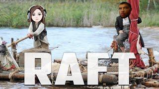 СТРИМЕРЫ ВЫЖИВАЮТ НА ПЛОТУ. СТРОИМ БОЛЬШОЙ ПЛОТ. RAFT.  DESERTOD, G1DEON, SONYA, ROMKATV, AldiYARGH