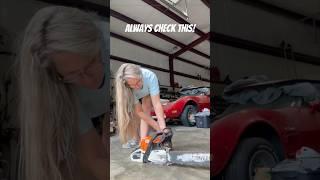 Customer Almost Destroyed Their Chainsaw!  #chickanic #diy #chainsaw