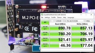 Will M.2 PCIe 3.0 SSDs slow down on M.2 PCIe X1 Adapter? --- M.2 PCIe X1 Speed Testing