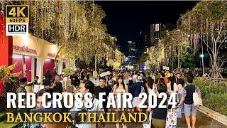 [BANGKOK] Red Cross Fair 2024 "Epic Annual Fair & Amazing Street Foods" | Thailand [4K HDR]