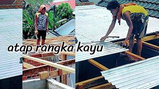 Cara pasang atap seng gelombang rangka kayu