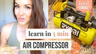 HOW TO USE AN AIR COMPRESSOR FOR BEGINNERS // air compressor with nail gun [TOOLtorial™]