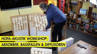 Workshop Raumakustik - HOFA Akustikelemente (Absorber, Diffusoren & Bassfallen) im Check (Unboxing)