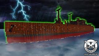 We Found a Scary Ghost Warship! - Stormworks Multiplayer Sinking Ship Survival