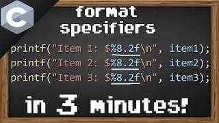 C format specifiers 