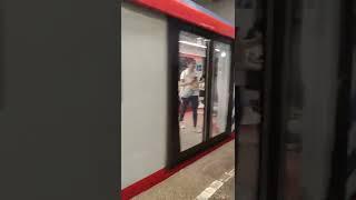 поезд на станции метро Беляево #беляево #shorts