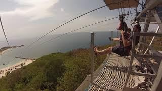 Labadee Haiti zipline dragon's breath go pro.