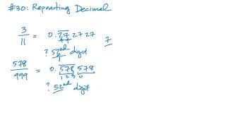 ACT Topic 30: Repeating Decimal