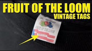 How To Date Vintage Fruit Of The Loom Tags