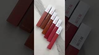 Maybelline matte ink lipstick swatches#maybellinelipstick #maybelline #transferprooflipstick #viral