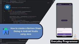 How to create a bottom sheet dialog in Android Studio using Java #androiddev