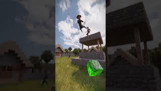 Frozen time Villagers vs  Pillagers in realistic Minecraft #minecraft #minecraftrealistic