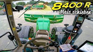 John Deere 8400 R  | Mais schieben mit 450 PS! | Bauer Struck in 4K (UHD)