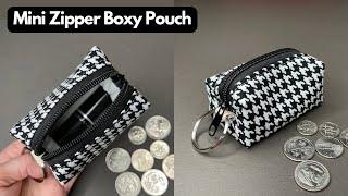 EASY DIY - How to sew cute Zipper Boxy Pouch So Simple and Easy /  Great Sewing Tutorials